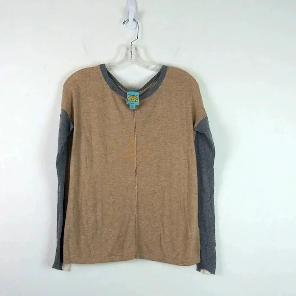 C&C California🌺Cashmere Blend Color Block Sweater - Picture 1 of 6